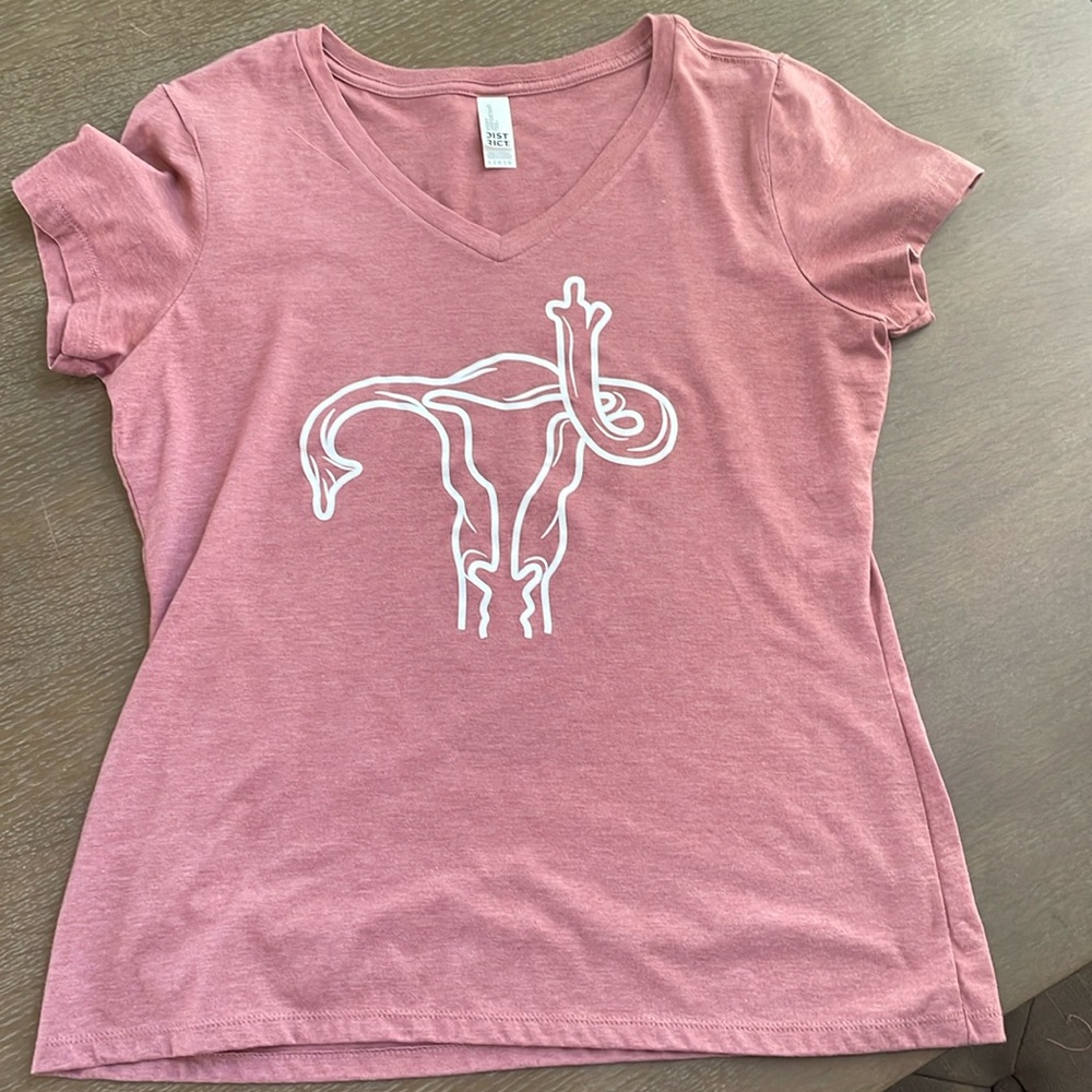 EUC mauve Uterus tee shirt top